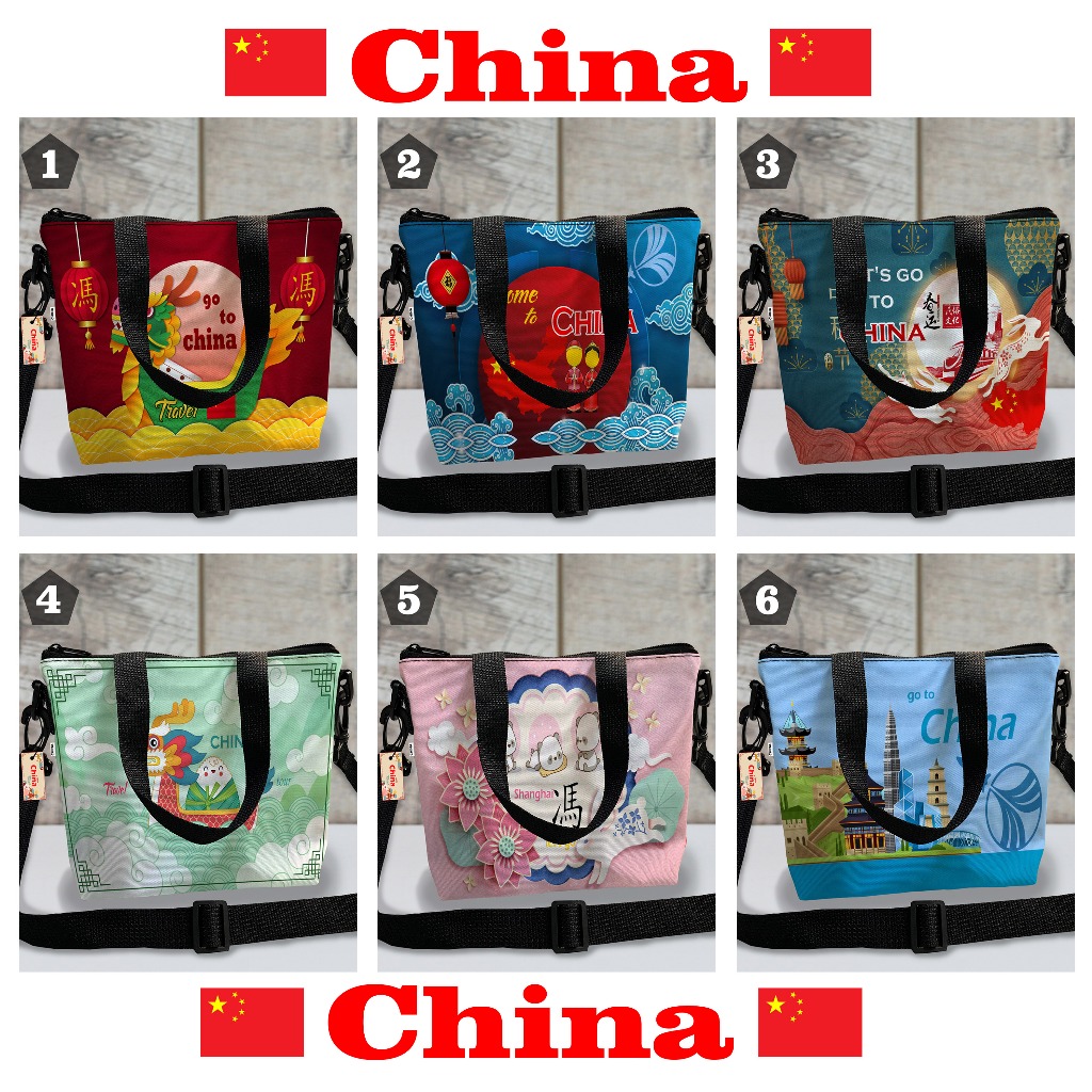 TAS CHINA TAS SOUVENIR CHINA 6 MOTIF SIAP KIRIM 005