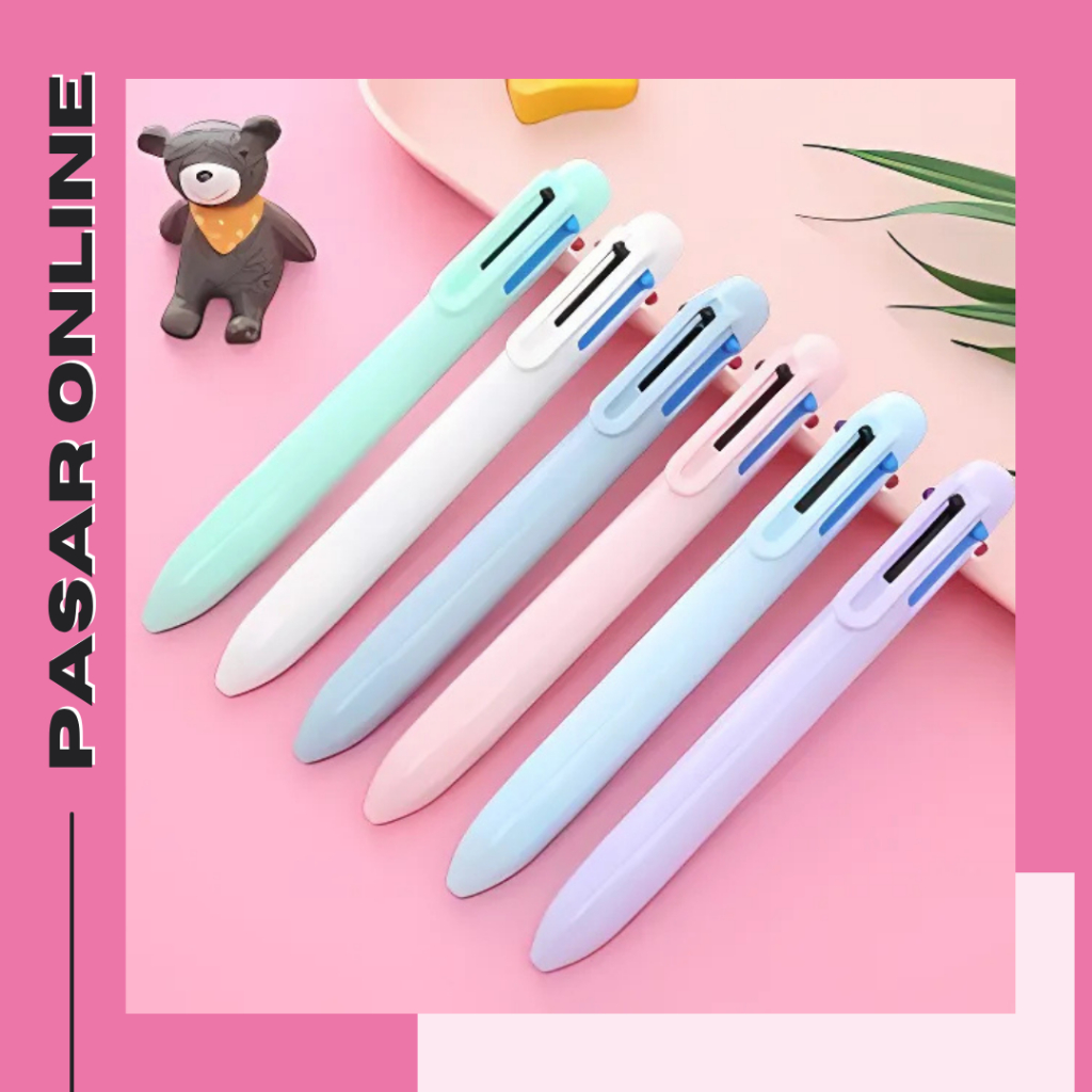 

Pulpen Warna Mekanik Pastel Color / 6 In 1 Warna Pulpen Multicolor / Pulpen Warna Warni / Pulpen Sekolah Multicolor Y3438