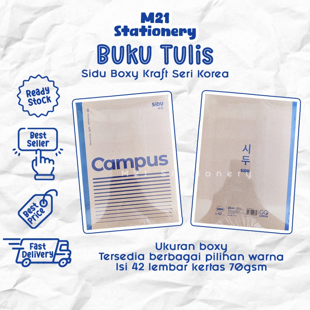 

(1 PACK ISI 5 PCS) BUKU TULIS SIDU KRAFT KOREA 42 LEMBAR / ORIGINAL SINAR DUNIA SAMPUL COKLAT CAMPUS ALAT TULIS BUKU SEKOLAH MURAH EKONOMIS BUKU TULIS COWOK CEWEK TERLARIS ATK KANTOR KULIAH / M21 STATIONERY JOGJA