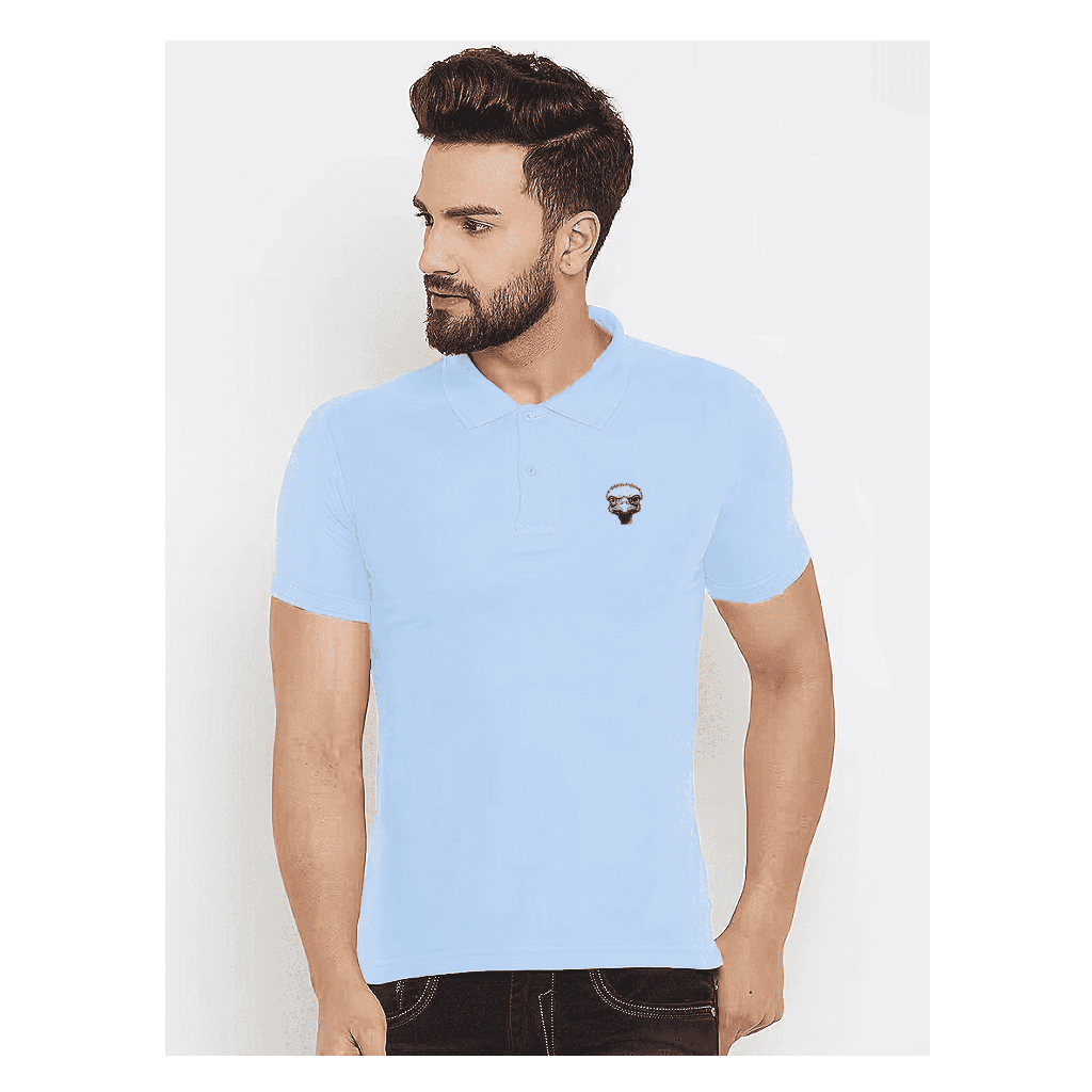 Emuse - Polo Shirt CVC Dreamblue | Baju Kaos Kerah Lengan Pendek Polos Unisex Warna Biru Muda