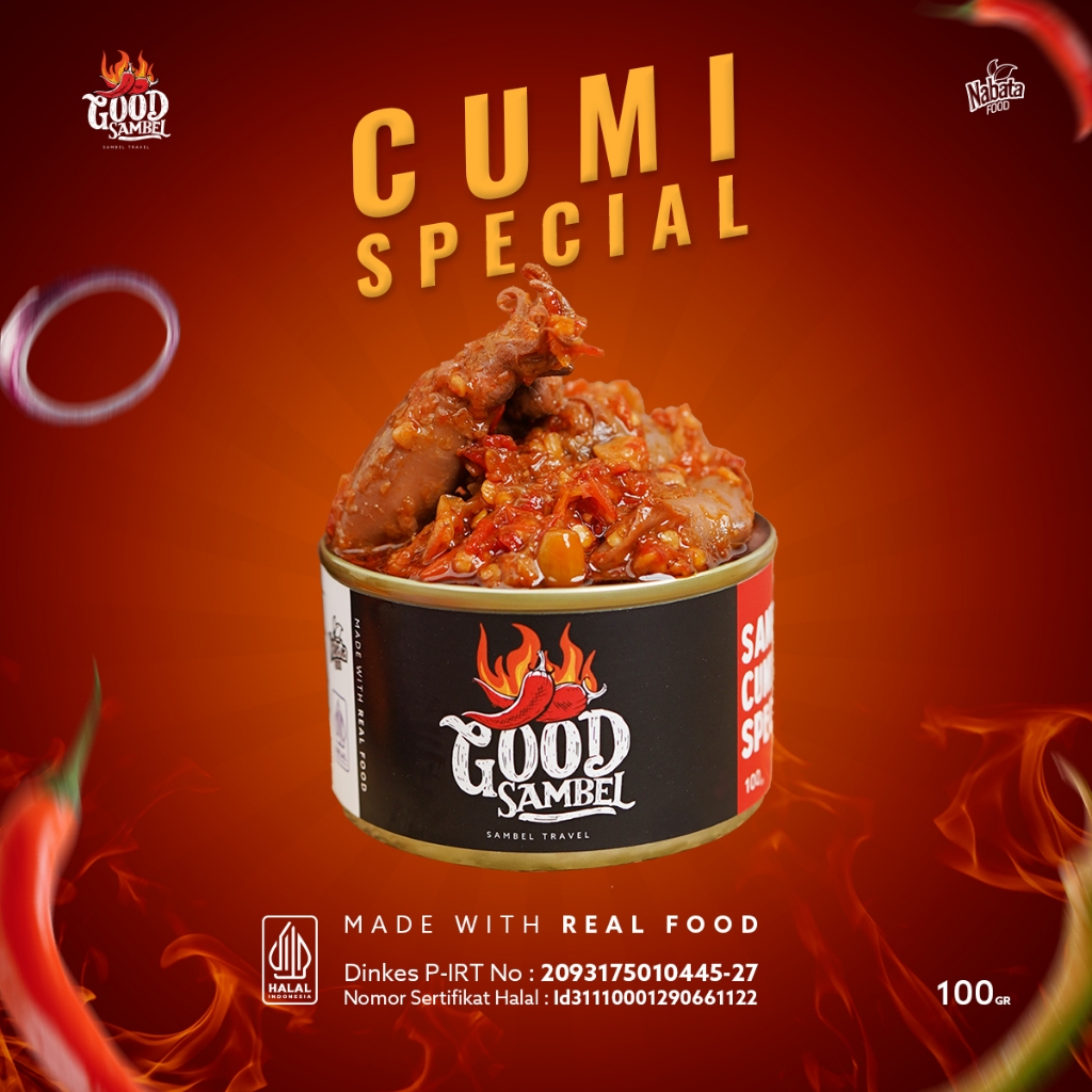 

Sambal Cumi Spesial Good Sambel | Sambal Travel Praktis Dan Nikmat 100gr (produk tester)
