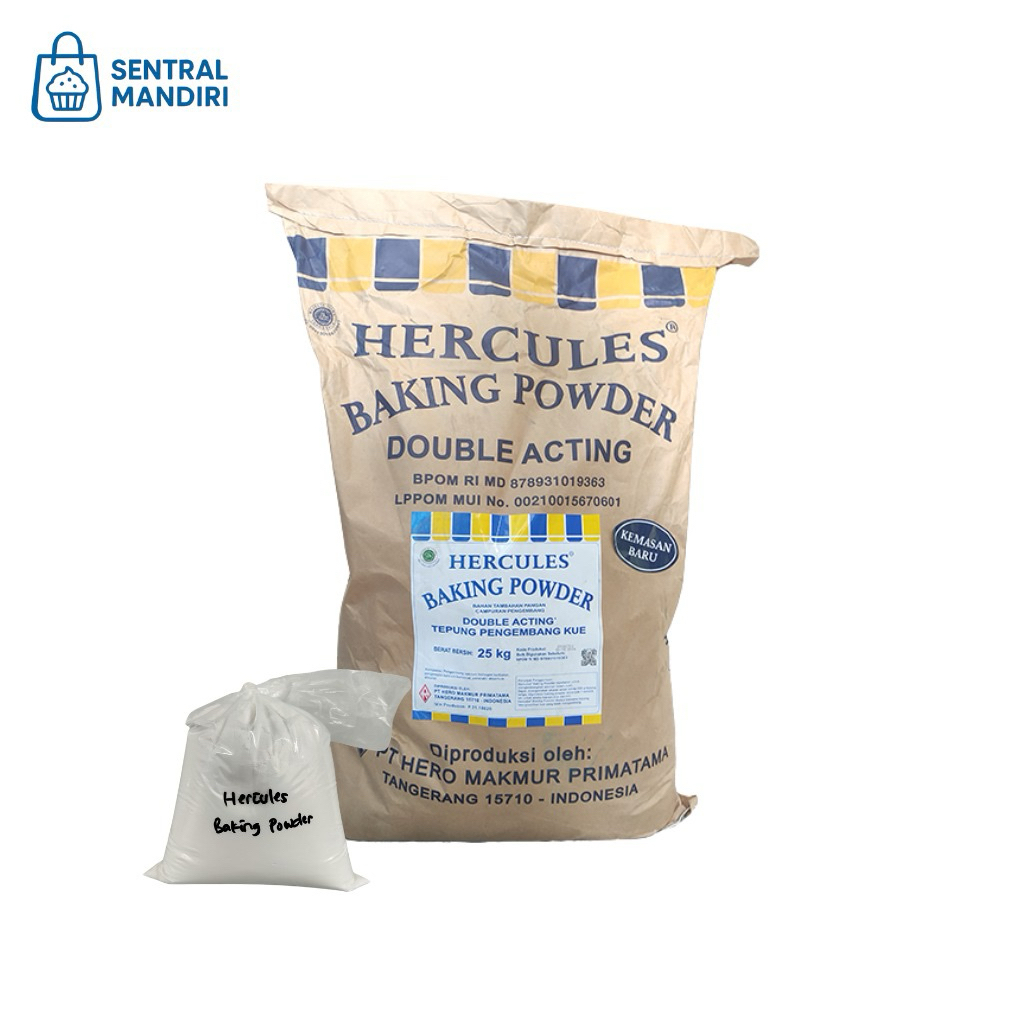 

Hercules Baking Powder, Baking Powder Hercules, Double Acting / Pengembang Kue Repack 250gr, 500gr & 1Kg
