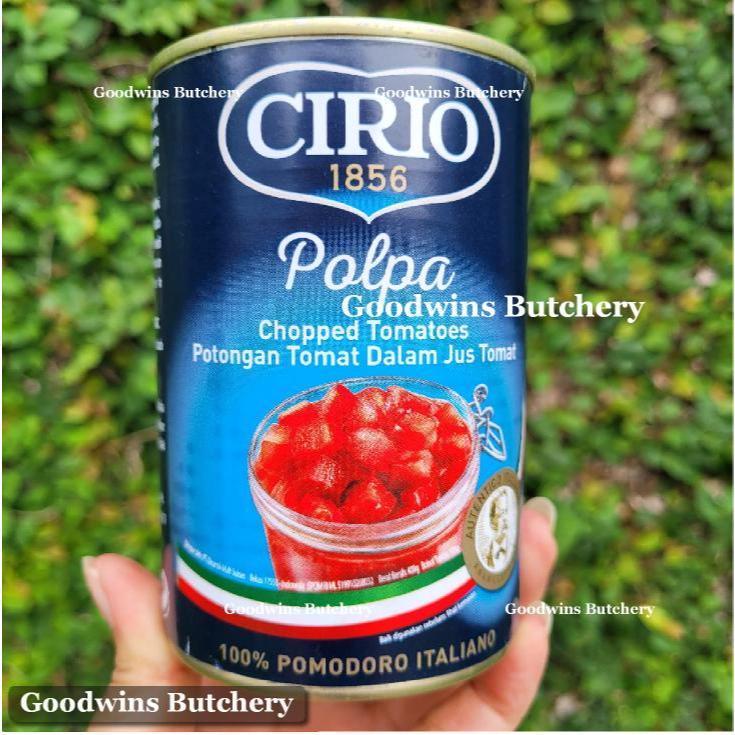 

Cirio Italy TOMATO POLPA chopped tomatoes tomat cacah cincang 400g