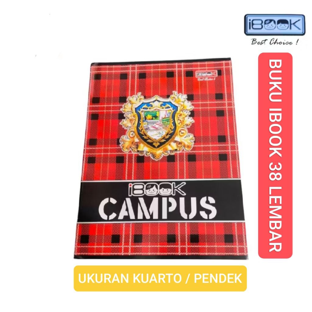 

BUKU TULIS IBOOK 38 LEMBAR ( COVER + 36 LEMBAR ISI ) - 1 PACK ISI 10 BUKU - UKURAN KUARTO / PENDEK / A5