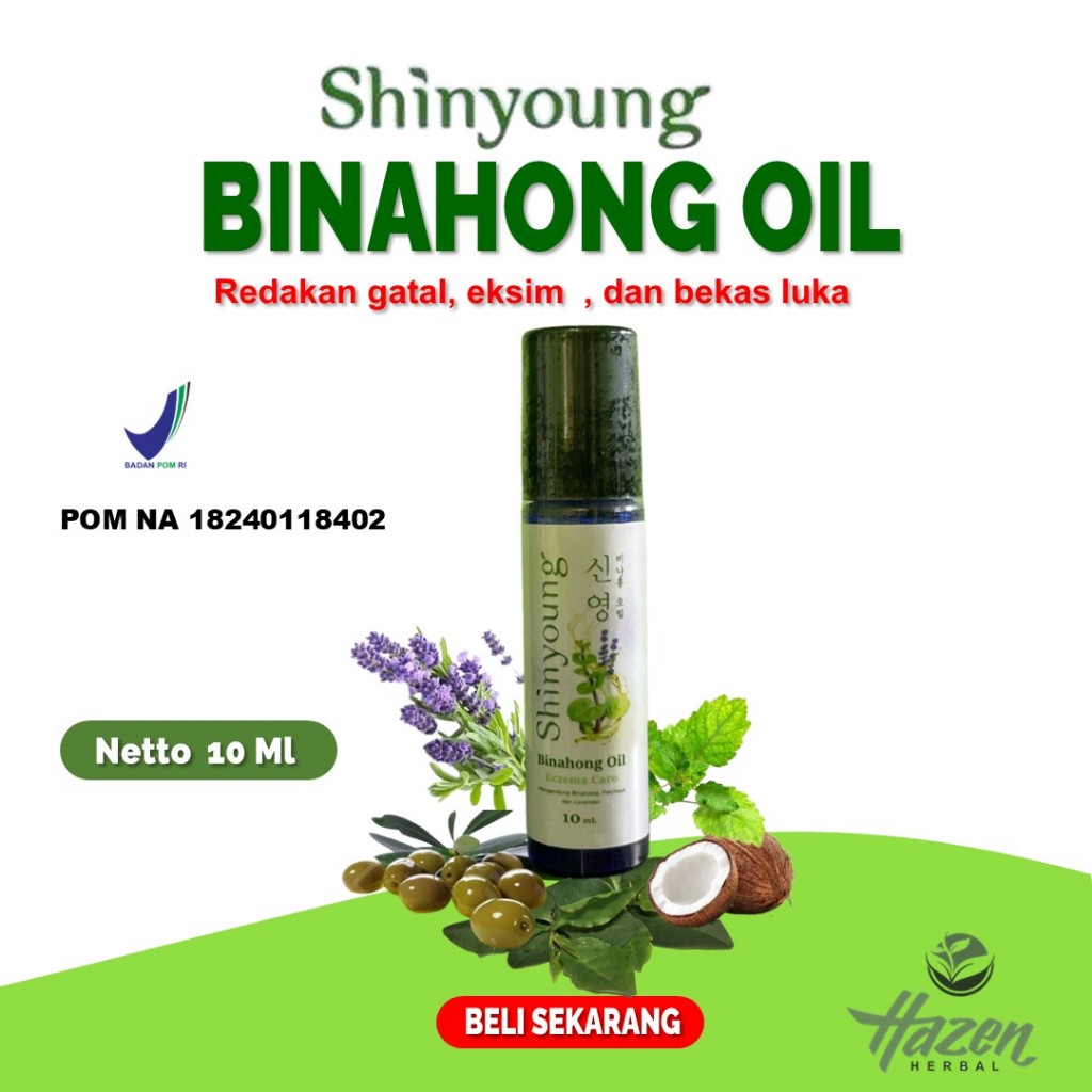 BINAHONG  OIL - SHINYOUNG , MINYAK BINAHONG UNTUK REDAKAN GATAL, EKSIM , SAMARKAN BEKAS LUKA   KULIT