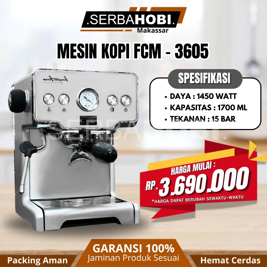 Mesin Kopi Ferratti Ferro FCM-3605 Espresso Machine Best Seller