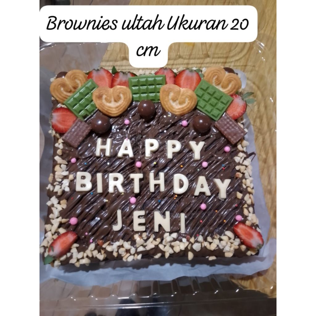 

brownies ultah ukuran 20cm