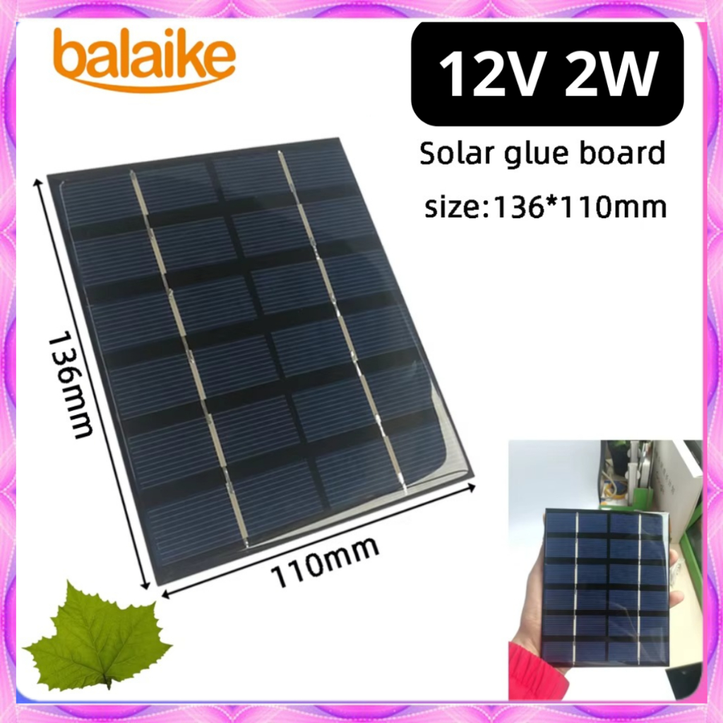 Solar Panel Mini Polycrystalline Modul DIY Power Bank 12V 2W Panel Surya Solar Cell Mini