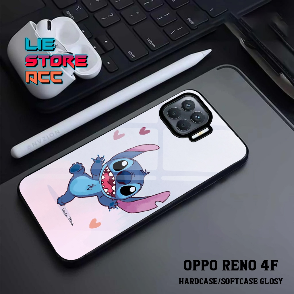 liestore_acc Case OPPO RENO 4 / RENO 4F / RENO 4 PRO Motif [ STITCH ] Hp Glossy Casing Hardcase Soft