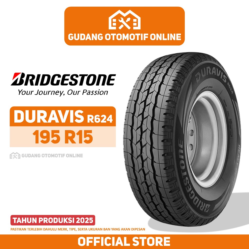 Ban Bridgestone Duravis R624 195 R15 Ban Mobil Traga Ring 15
