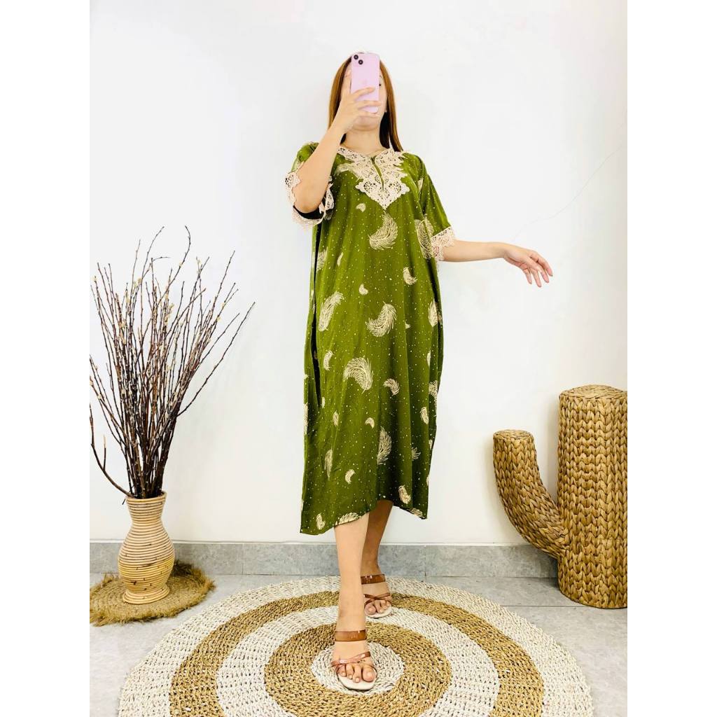 cun_ Batik Benang Raja Daster Renda Jumbo