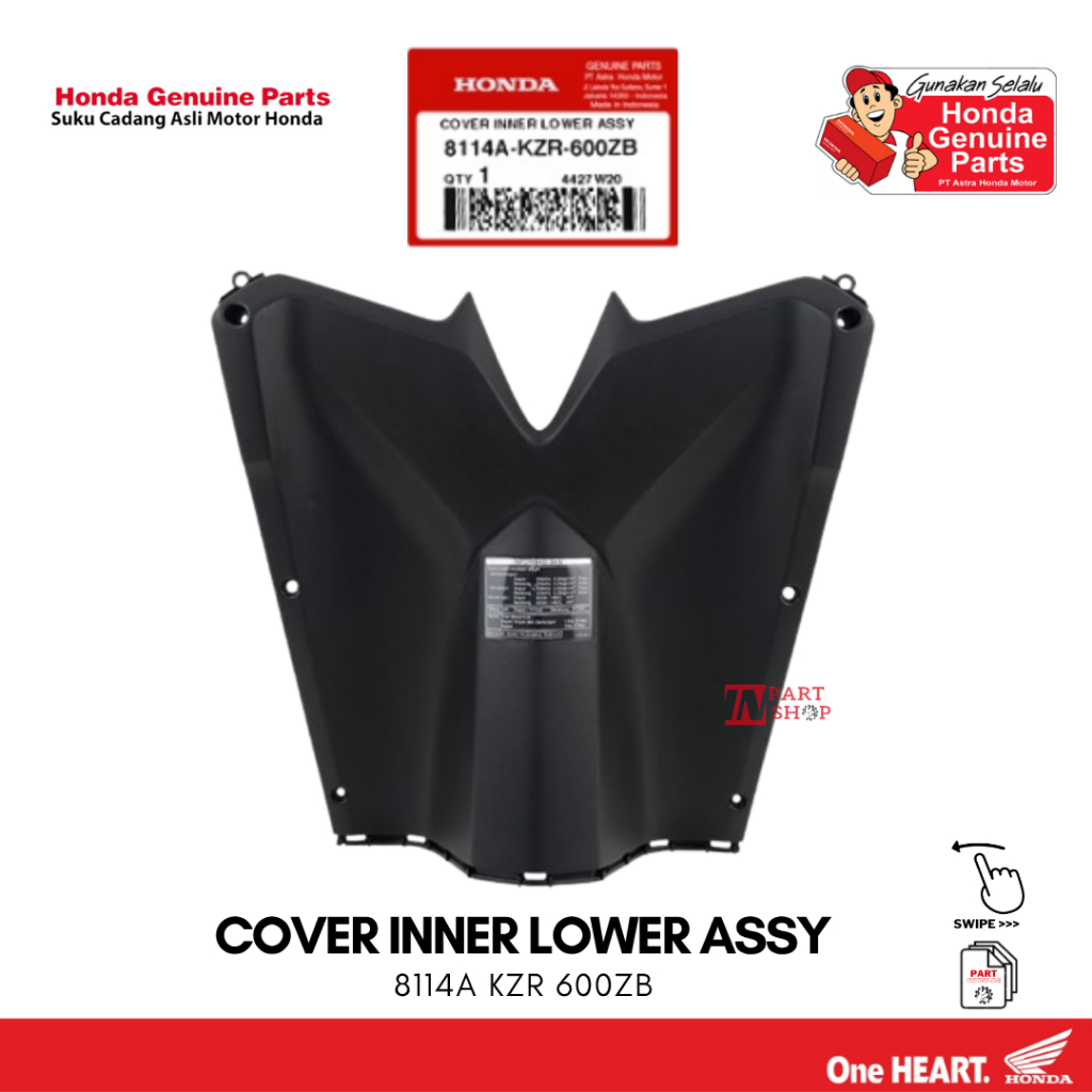 Dashboard Tengah (Cover Inner Lower Assy) - Vario 125 Techno KZR / 8114A-KZR-600ZB