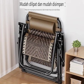 Kursi Lipat Kursi Malas Lipat Pantai Luar Ruangan Kursi Malas Lipat Tidur Santai Portable Folding