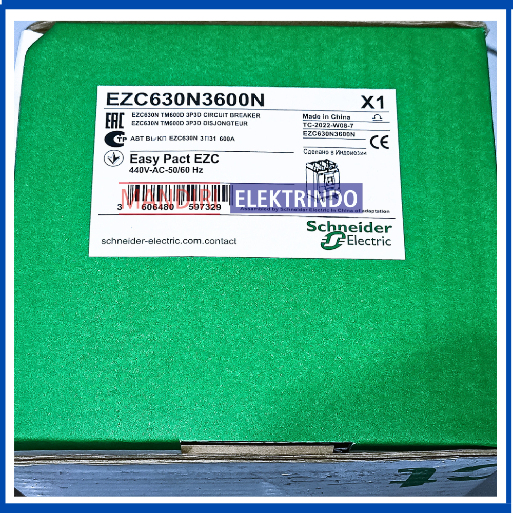 EZC630N - SCHNEIDER - MCCB - - 600A & 500A - 3 POLE
