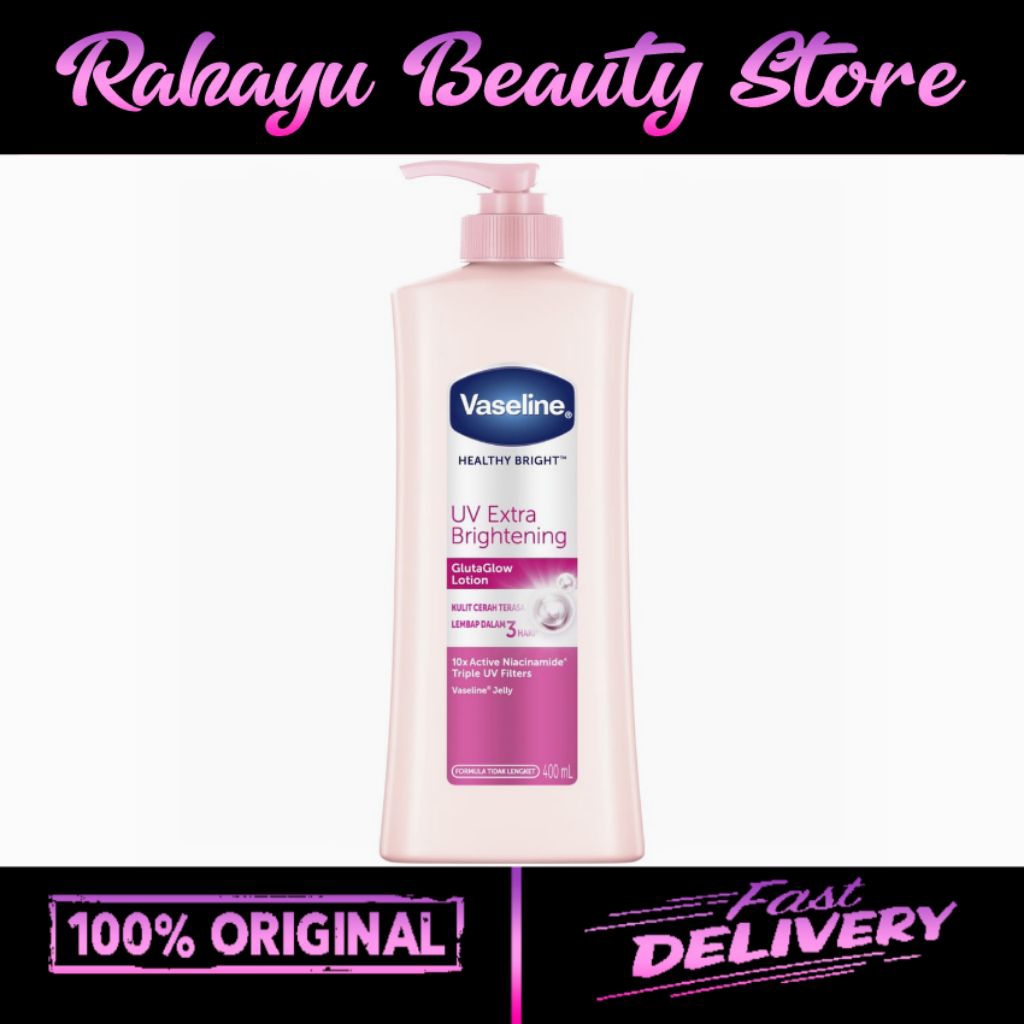 Vaseline Healthy Bright UV Extra Brightening GlutaGlow Lotion 400ml | vaseline/vaseline body lotion/