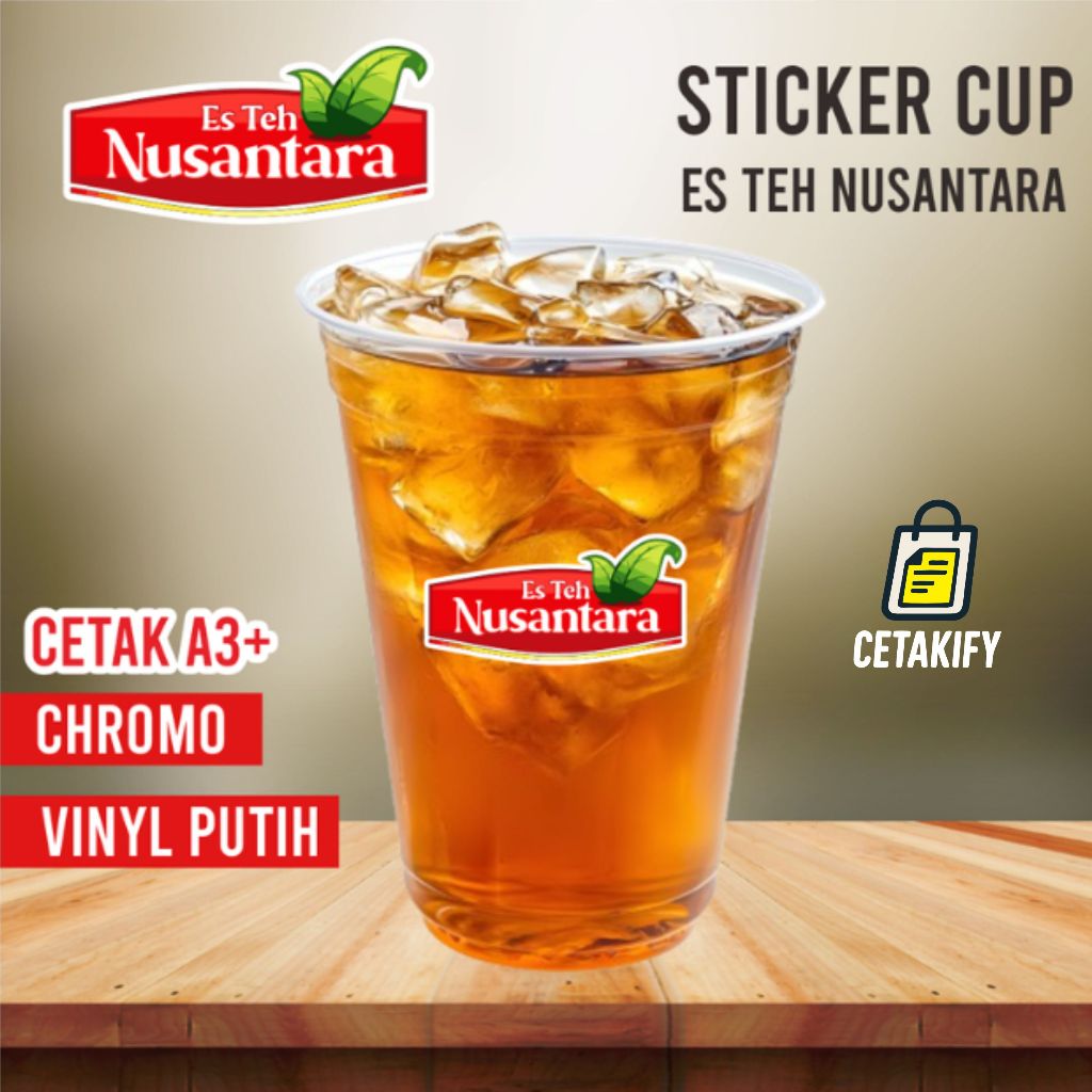 

Stiker Es teh Kekinian Tema Nusantara 3.2x6.5 cm – 60 pcs Bontak/Vinyl