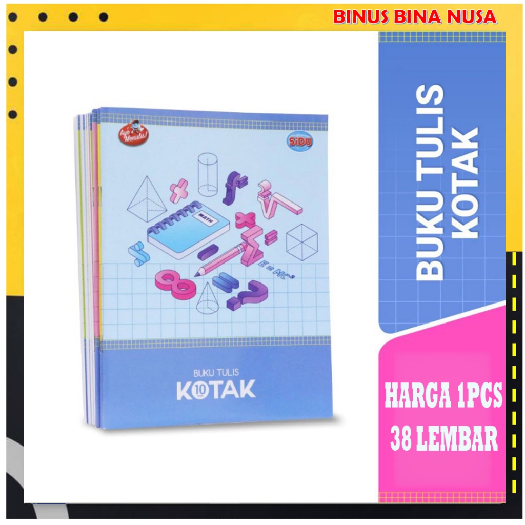 

SIDU Buku Tulis Kotak 38 Lembar & Buku Halus kasar 38 Lembar