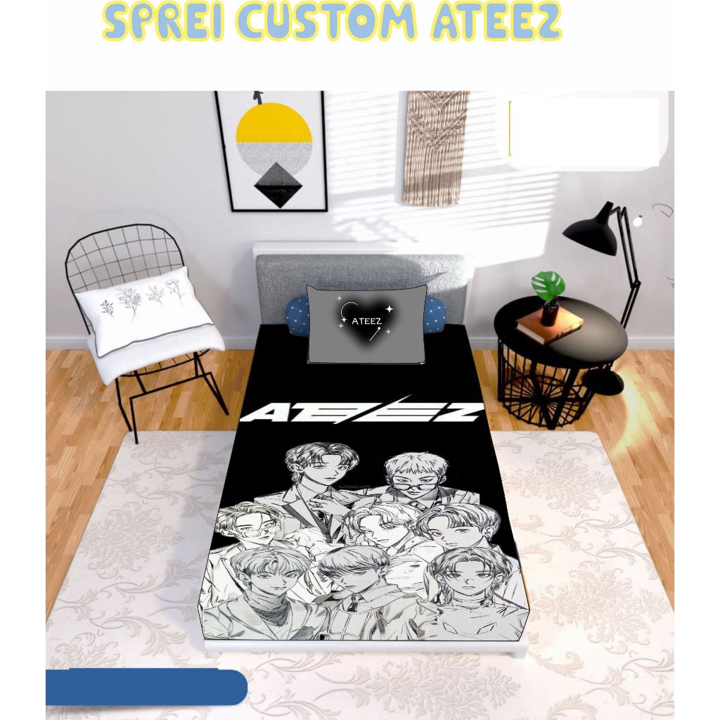 SPREI CUSTOM GAMBAR ATEEZ