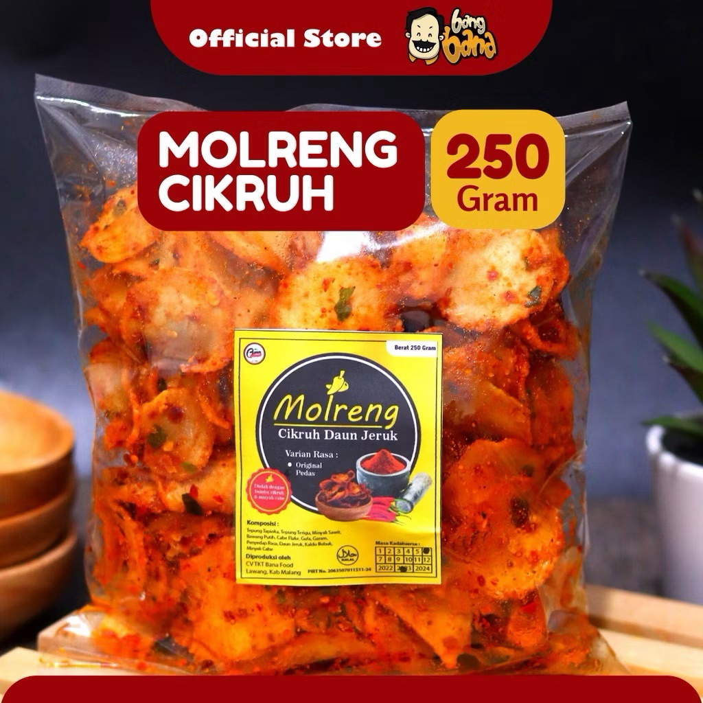 

Keripik Molreng Kripik Molring Kripik Moring Bumbu Cikruh Pedas Daun Jeruk 250 Gram