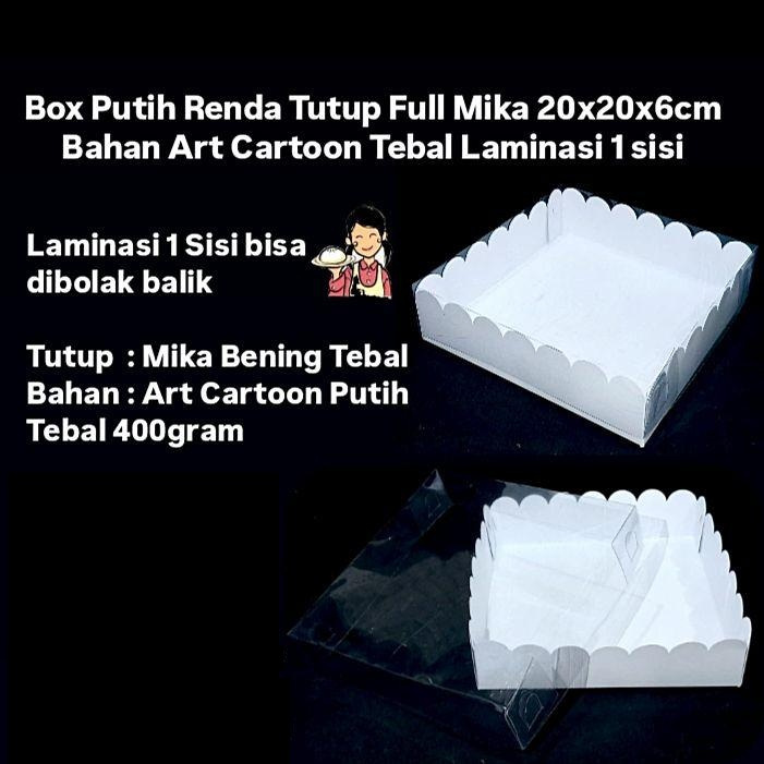 

(10 Pcs)Kotak Hampers Puding 20x20x6 Cm Kardus Mika Kue Brownies Coklat Dus Snack Laminasi