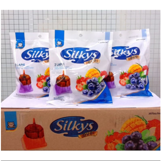 

(Per PAK isi 10) Silky's Duo Lapis Pudding Puding Jeli Jelly