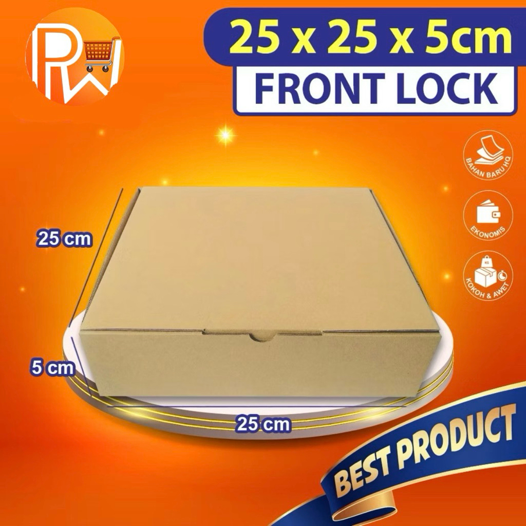 

Kardus 25x25x5 cm | dusbox dus die cut packing kardus box Die Cut & Easy Usage | Box Pizzau