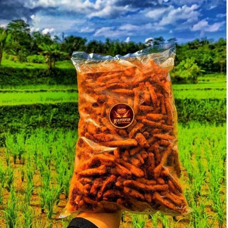 

500 GRAM BASRENG PEDAS EXTRA DAUN JERUK [ Kukarasa snack ]