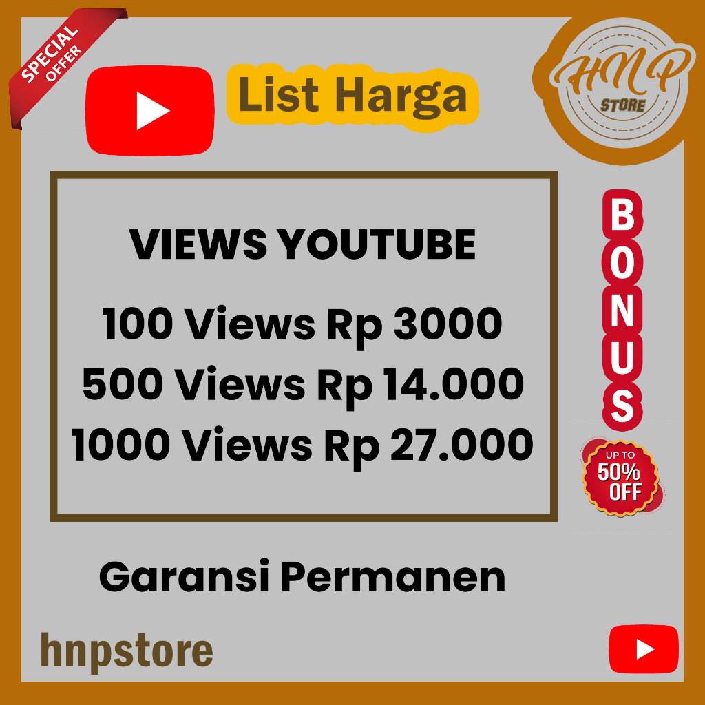Jasa Tambah View YouTube Asli | Aman & Permanen | Garansi Isi Ulang