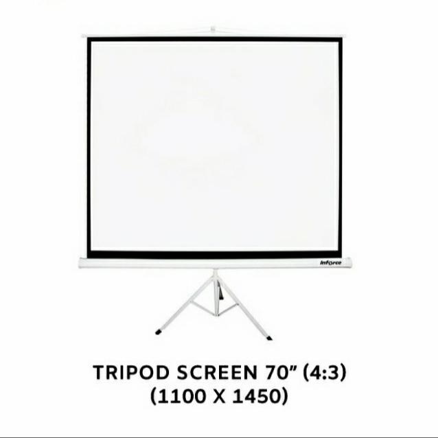 Layar Proyektor Tripod 70 inch
