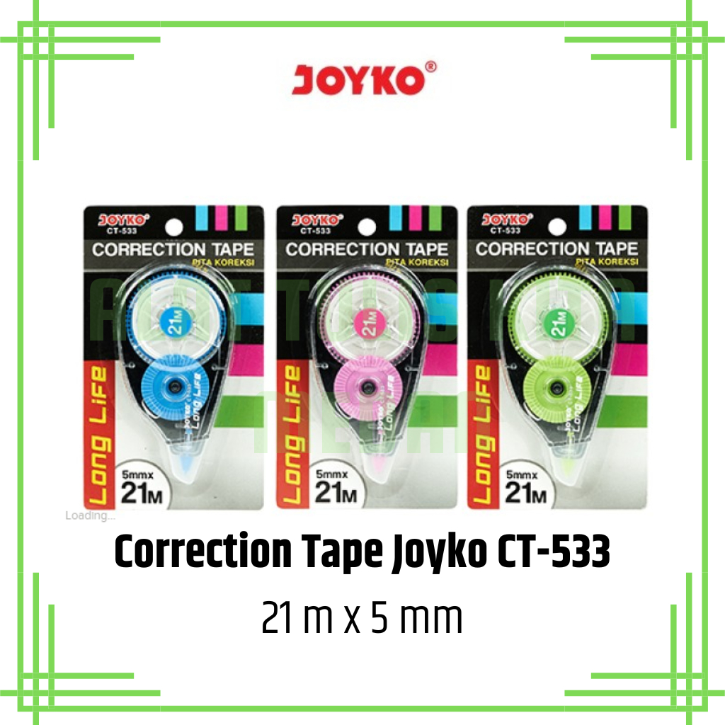 

(1 Pcs) Correction Tape Joyko CT-533 Besar / Penghapus Tipex Pita Kertas Joyko CT-533 Besar
