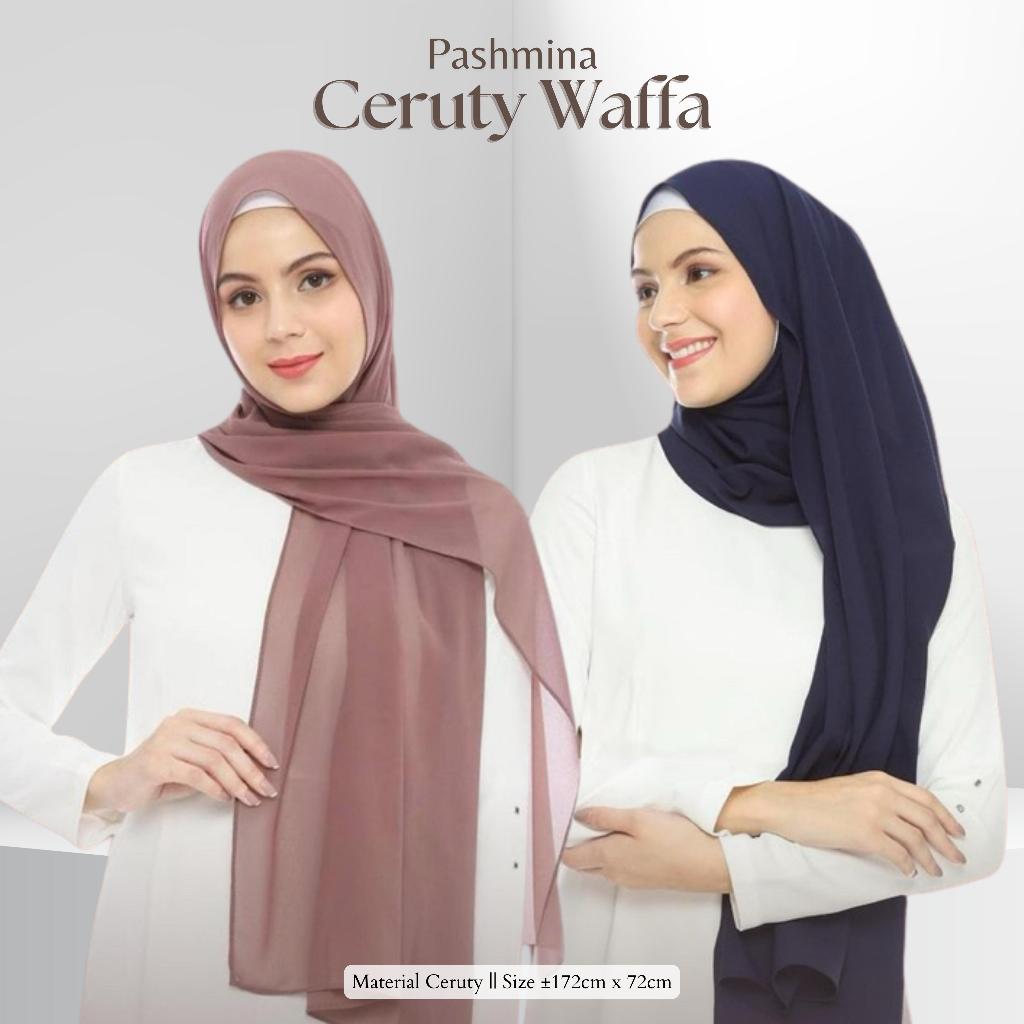 Pashmina Polos Kerudung Polos Jilbab Pashmina Hijab Pashmina Daily Pashmina Ceruty - Waffa
