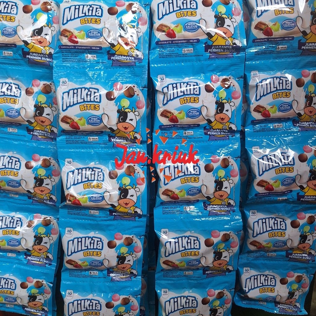 

Permen susu Milkita Bites sachet renteng isi 10 pcs