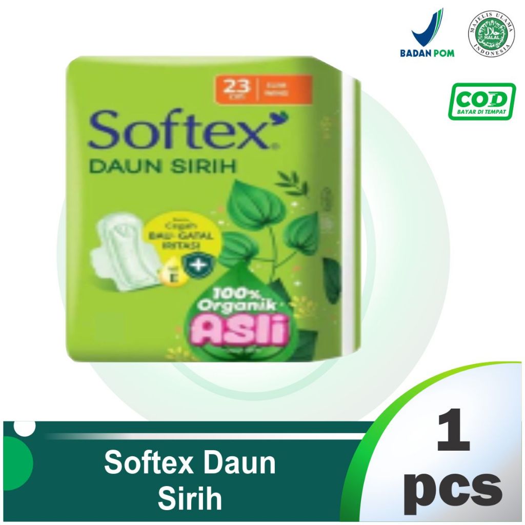 Softex Daun Sirih 23cm Slim Wing Pembalut Isi 10 Pads