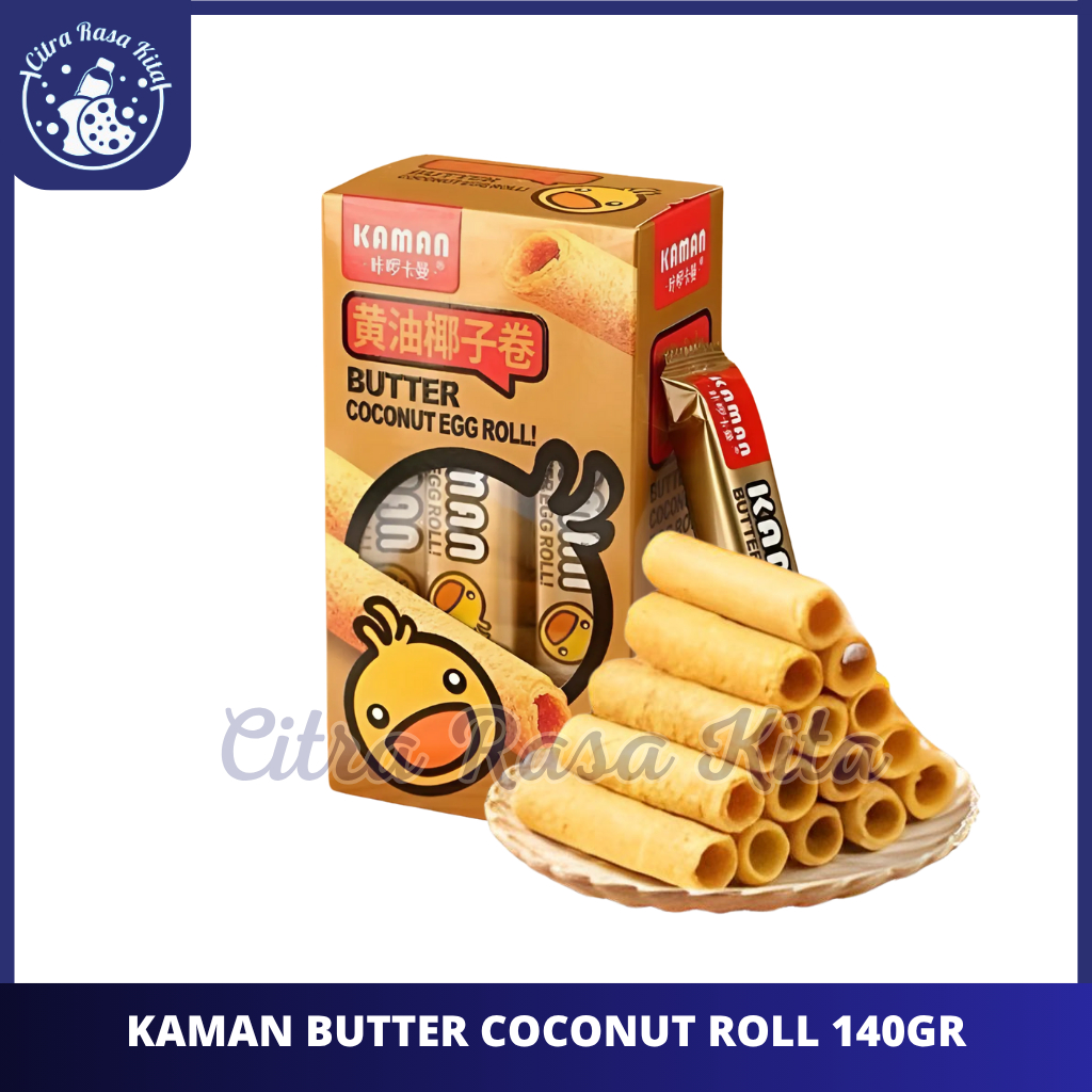 

Kaman Butter Coconut & Cheese Egg Roll Halal 140g