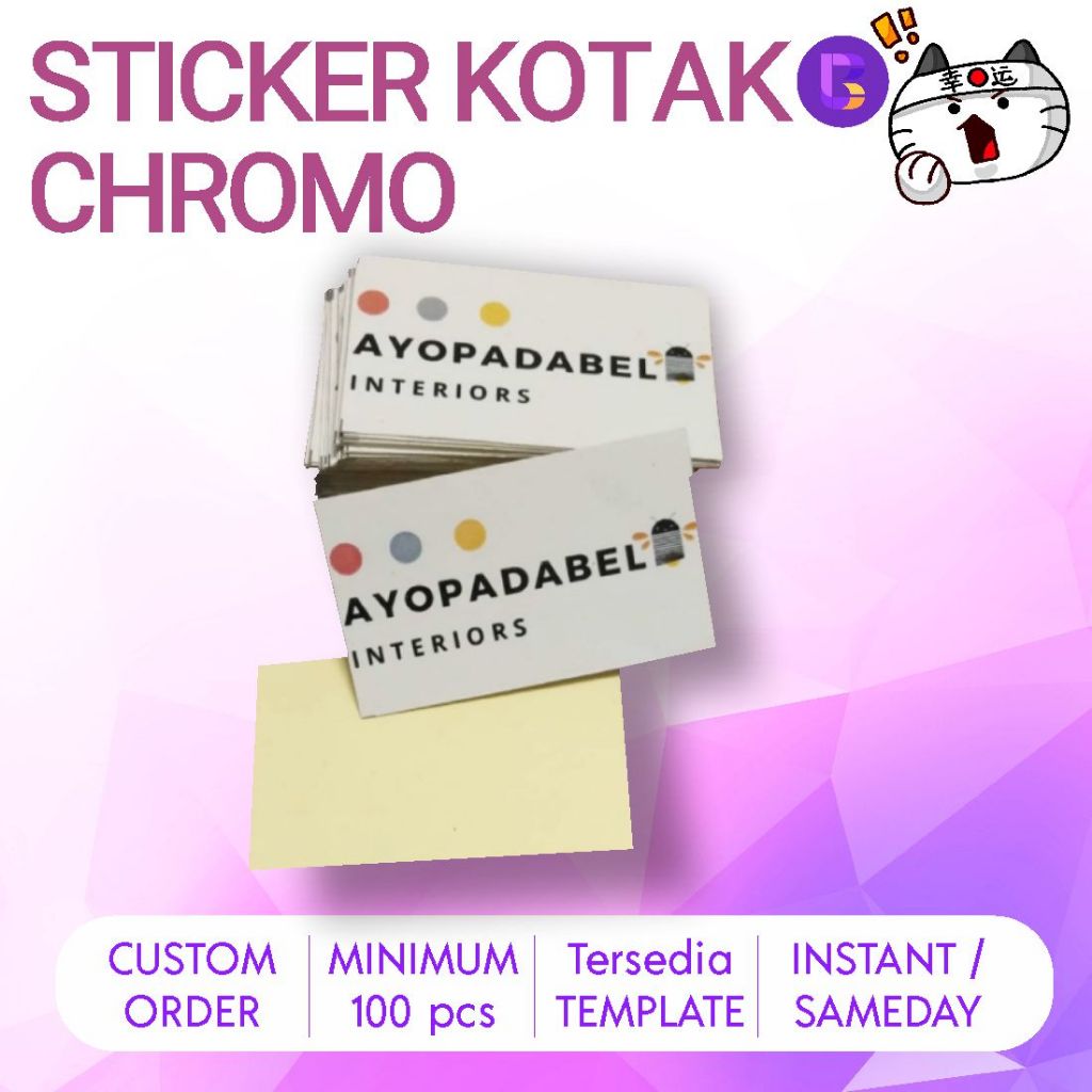 

Cetak Sticker Kotak Chromo Custom Makanan Minuman Otomotif Parfum Botol Box Kaca Mobil event