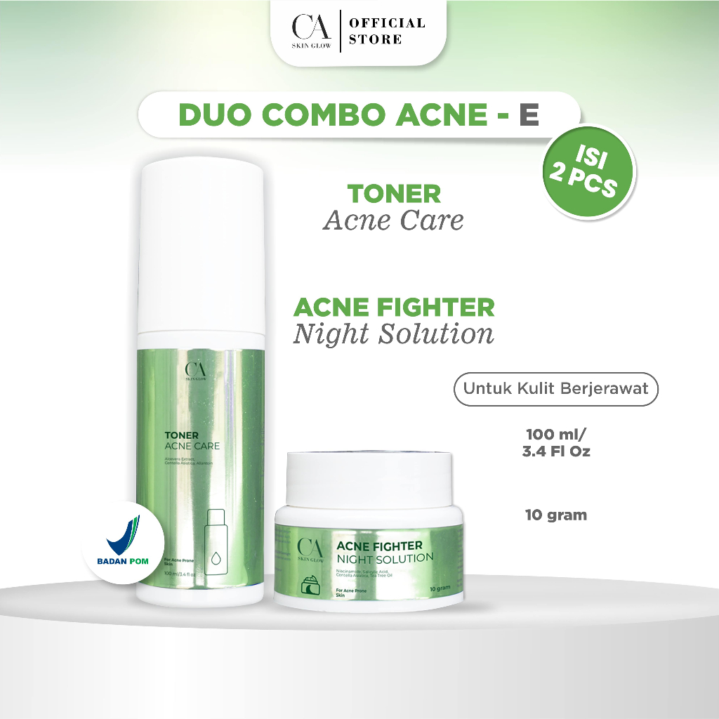 Duo Combo Acne E Toner + Night Cream CA SKIN GLOW