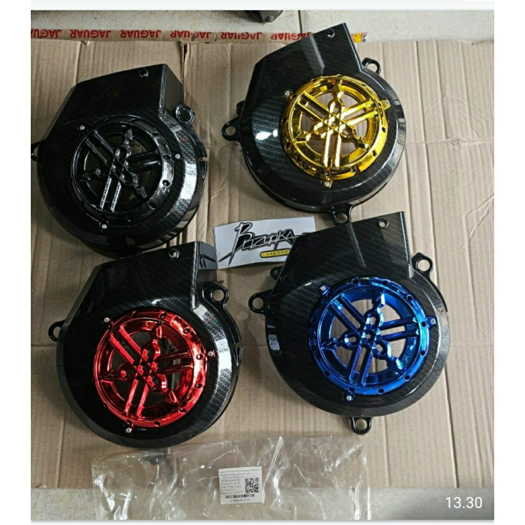 Kover kipas karbon hitam logo yamaha mio sporty