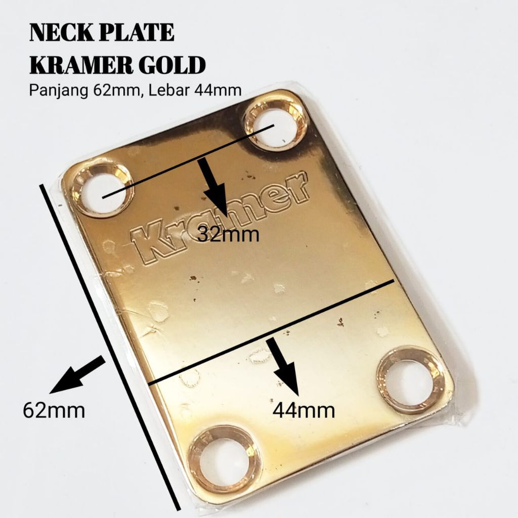 ‎Neck Plate Original Kramer Elektrik Gitar Gold 4 Hole‎