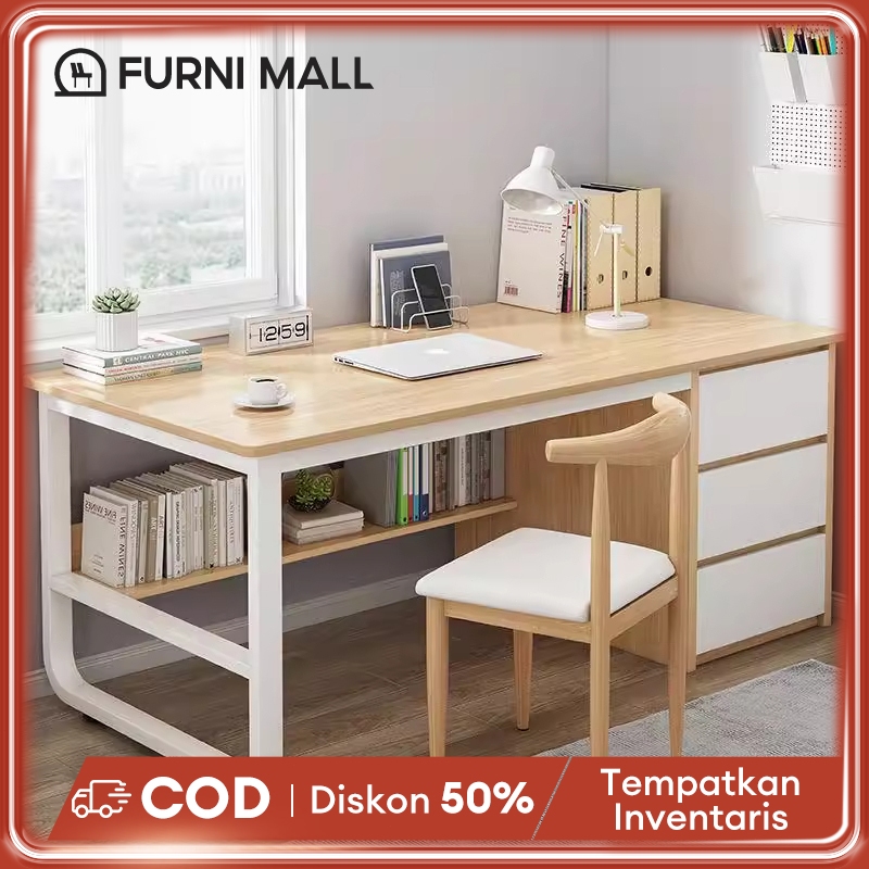Meja Kantor Dengan Laci Meja Kerja Meja Belajar Kayu Meja Komputer Besi Meja Serbaguna