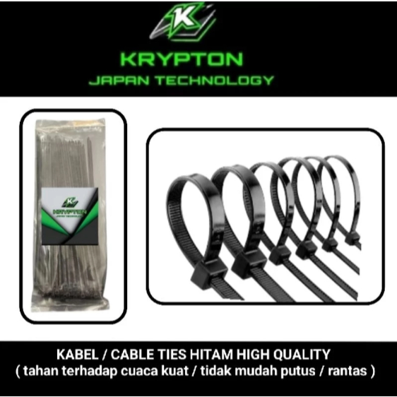 

Krypton kabel ties / cable ties high quality ( anti rantas / tahan terhadap cuaca )