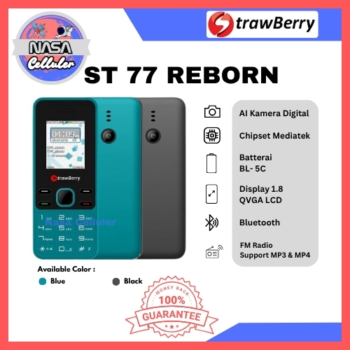 HP STRAWBERRY ST77 REBORN CANDYBAR (GARANSI RESMI STRAWBERRY)