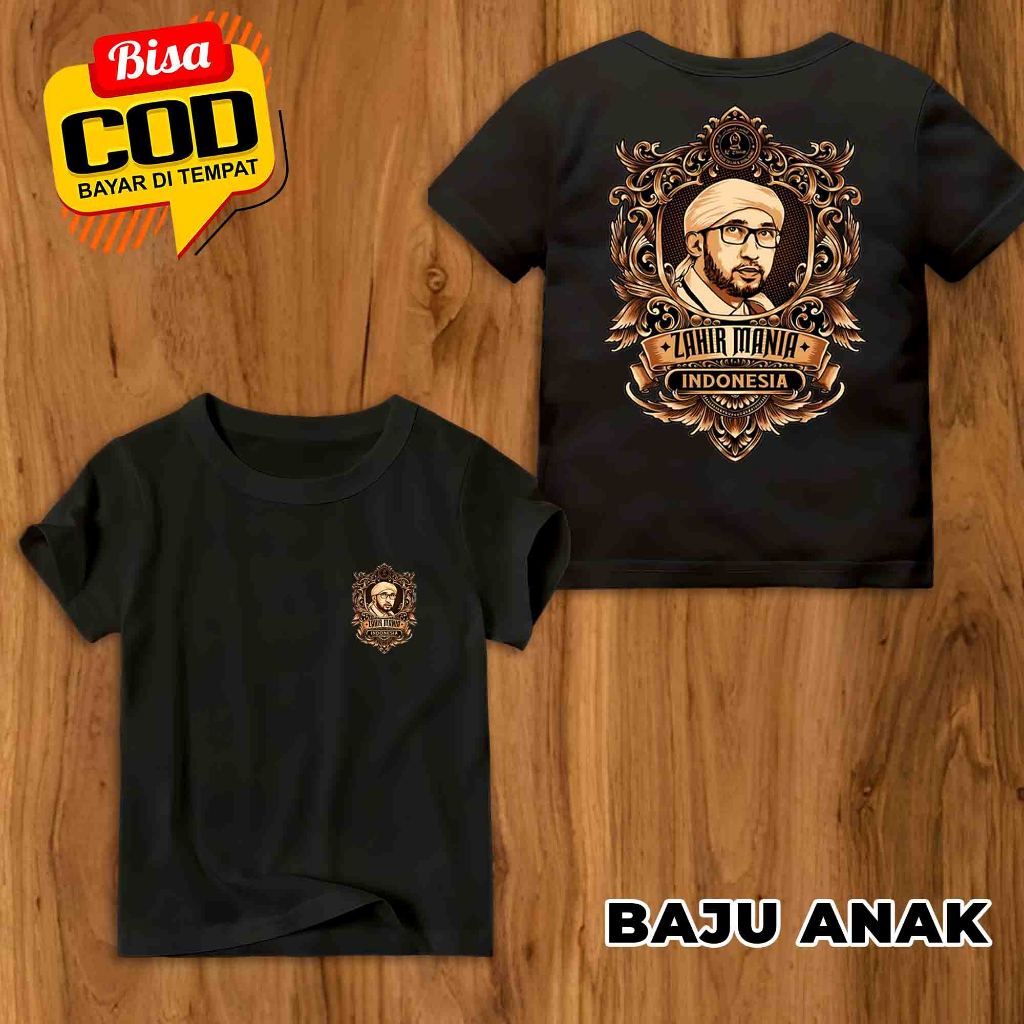 KAOS ANAK - KAOS SABLON PRINT  ZAHIR MANIA INDONESIA HABIB ALI ZAINAL ABIDIN ASSEGAF - KAOS ULAMA IN