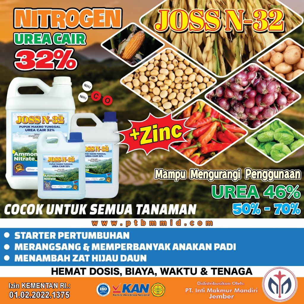 PUPUK CAIR JOSS N-32 PLUS ZINC 1LITER