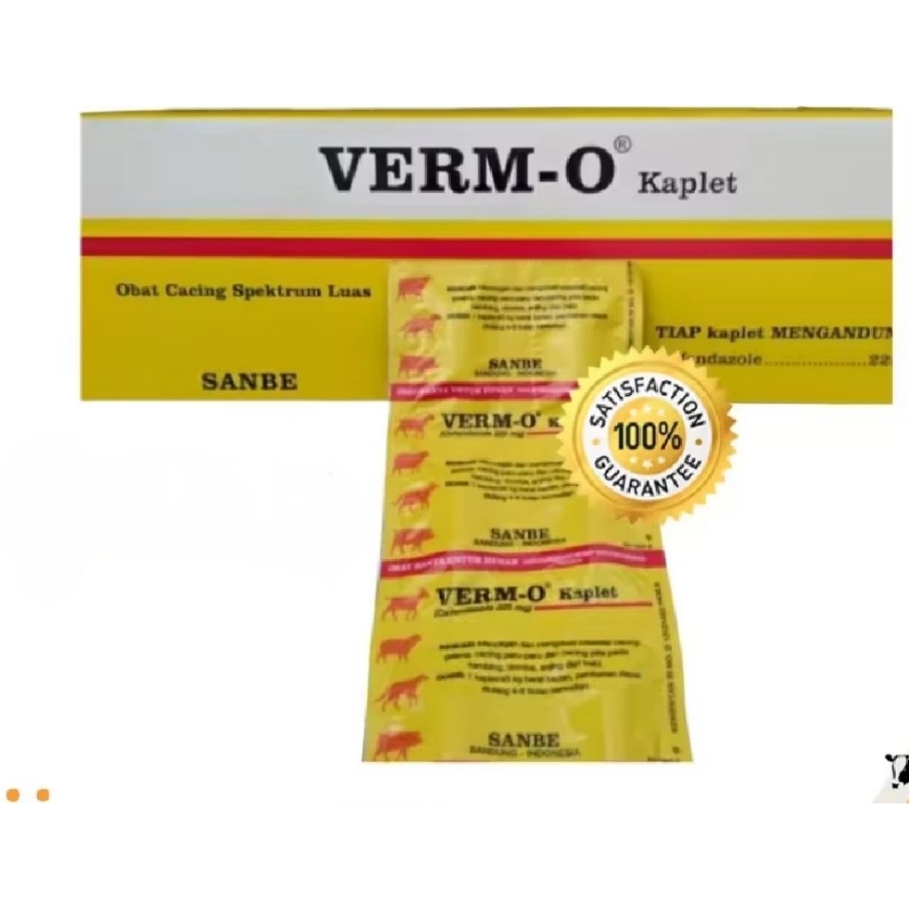 VERM O OBAT CACING BERSPELTRUM LUAS MENGATASI CACINGAN KAMBING DOMBA DLL