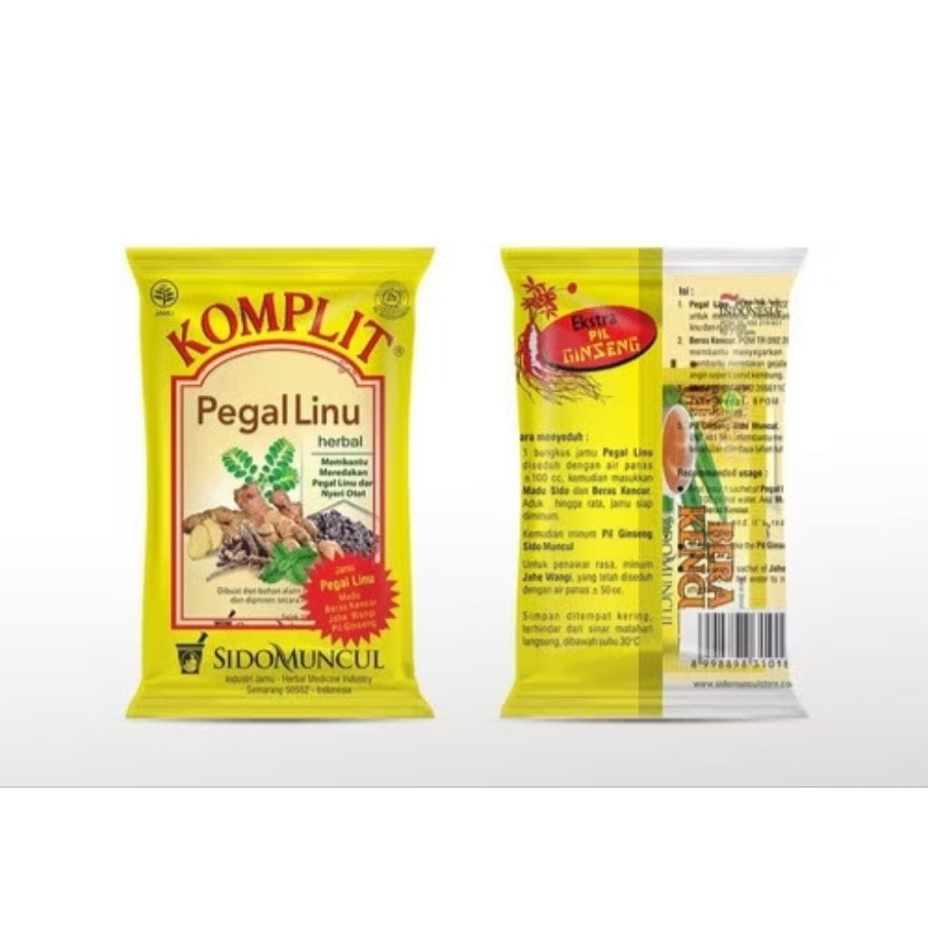 

Sidomuncul Pegal Linu Komplit Per-Sachet / Pegelinu Komplit Sidomuncul