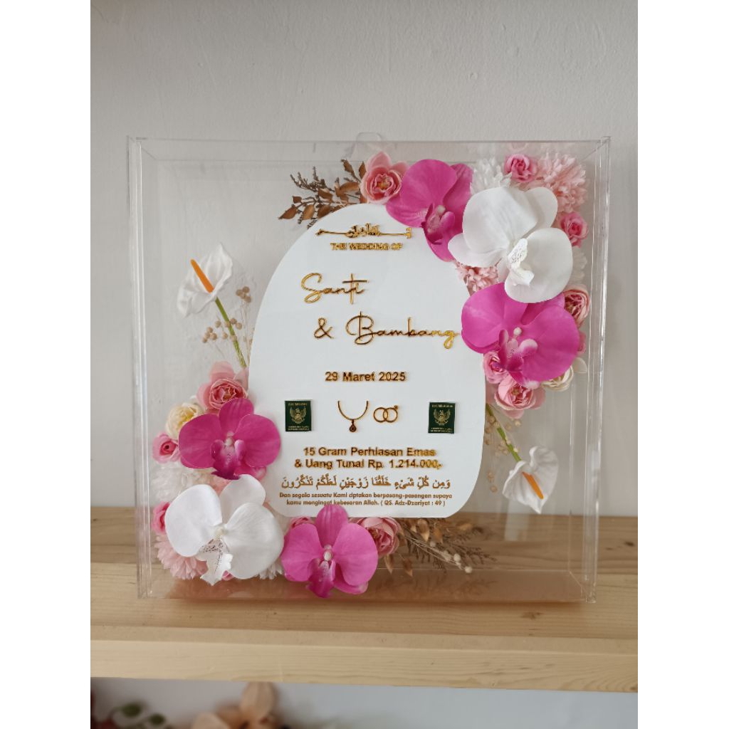 mahar pernikahan akrilik murah /mahar full akrilik/transparan mahar
