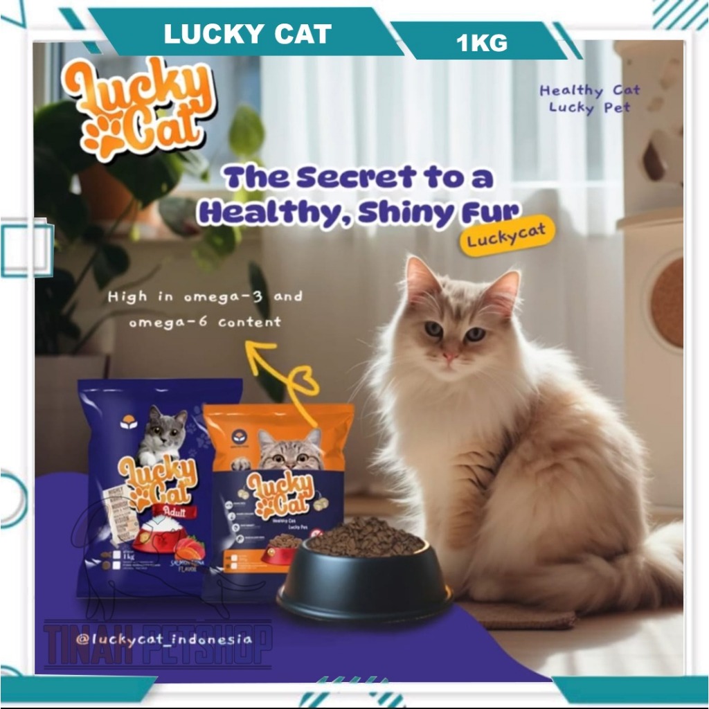 Makanan Kucing LUCKY CAT FRESHPACK Salmon Tuna 1Kg dan 500g ADULT Murah / Lucky Cat 1kg Makanan Kuci
