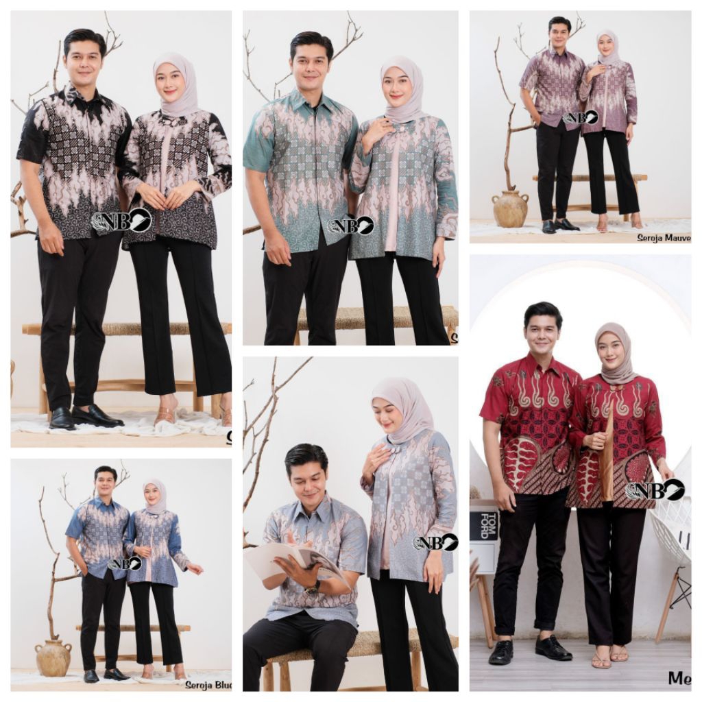 Set Atasan pria dan wanita | Atasan wanita baju batik wanita set Couple Maura dolby dobby blus