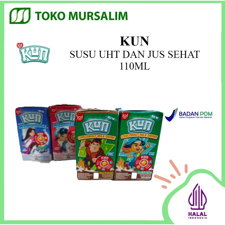 

Kun Susu Lof UHT Milk And Juice-Kun Chocomalt Milk Drink-Susu Kemasan UHT Siap Minum-Susu Kemasan Kotak Untuk Anak-Anak