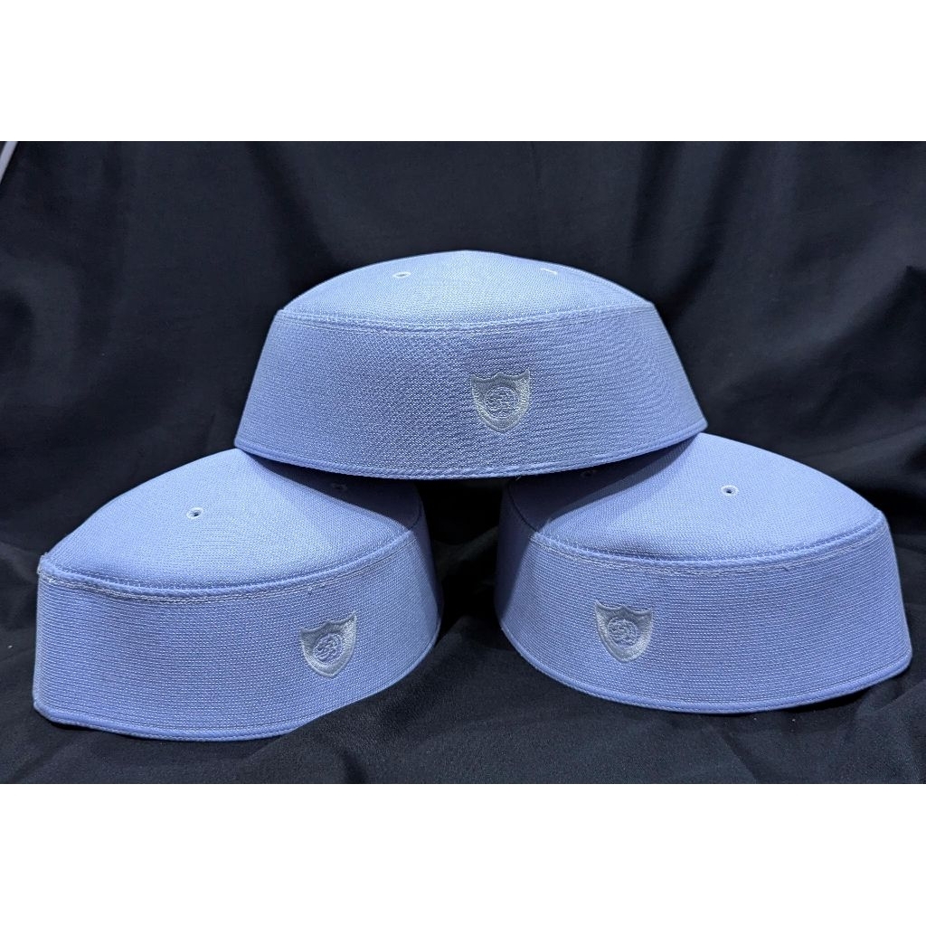 Peci Hj Malaysia Adz Dzikro Super Putih Polos Logo Putih